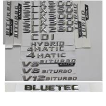 3D Chrome Letters For Mercedes Benz SLK180 SLK200 SLK220 SLK230 SLK250 SLK280 SLK300 SLK320 SLK350 4MATIC CDI BLUETEC Emblems 2024 - buy cheap