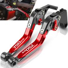 Acessórios da motocicleta freio de mão dobrável extensível cnc moto alavancas freio embreagem ajustável para ducati 750ss 1999 2000 2001 2002 2024 - compre barato