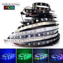 NEW 5050  Full Color Addressable WS2812B LED Strip DC5V 30LED 60LED 144LED Black / White PCB RGB Smart Pixel control Led Strip 2024 - buy cheap