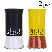 Kapmore 2pcs Thicken Seasoning Glass Bottle Spice Salt Pepper Shakers Barbecue Jar Bottles Cruet Container Kitchen Tools 2024 - buy cheap