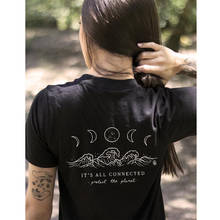 It's All Connected Protect The Planet T-shirt Stylish Moon Phase Graphic Tee Shirt Top Fashion Women Short Sleeve Ethical Tshirt 2024 - buy cheap