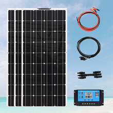Panel Solar de 120w, 240w, 360W, kit completo de placa solar, controlador de carga de 12v, 24v, 30A, inversor de 1000 vatios, coche, Camping, caravana, RV 2024 - compra barato