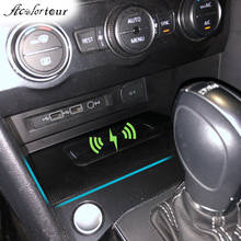 Cargador inalámbrico de 10W para coche, dispositivo de carga rápida sin cable, compatible con Volkswagen Tiguan MK2 Allspace 2017 a 2020, para iPhone 11 2024 - compra barato