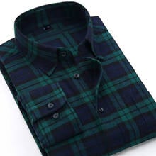 Quality Warm Autumn Winter Flannel Plaid Shirt Red Checkered Shirt Men Shirts Long Sleeve Chemise Homme Cotton Dress Shirts 2024 - buy cheap