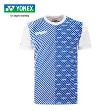 Новые мужские футболки для бадминтона Yonex, дышащая удобная быстросохнущая футболка с короткими рукавами для фитнеса, Спортивная футболка 16420lcwcr 2024 - купить недорого