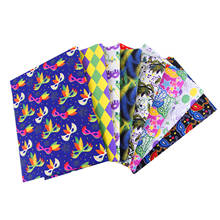 8pcs Mardi Gras Theme Cotton Fabric Set DIY Handmade Pure Cotton Fabric Set Small Wallet Doll Clothing Home Sewing Accessories 2024 - buy cheap