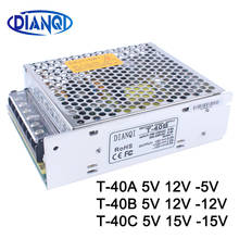 T-40C 5V 15V -15V Triple output Switching power supply T-40A 5V 12V -5V AC to DC converter T-40B 5V 12V -12V T-40 Series 40W 2024 - buy cheap