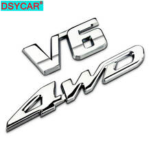 DSYCAR-Juego de calcomanías de Metal 3D para coche Highlander, accesorios de decoración para coche, emblema de maletero trasero, insignia, V6 4WD, 1 Juego 2024 - compra barato