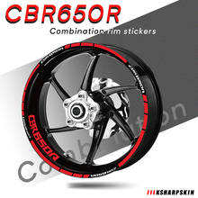 Motorcycle Sticker Wheel Sticker Reflective outer and inner Rim Logo Decal Decorative Sticker Kit Honda CBR650R cbr 650r 2024 - buy cheap
