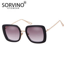 SORVINO-gafas de sol cuadradas de lujo para hombre y mujer, lentes de sol cuadradas de estilo Retro, de marca de diseñador, a la moda, color negro, espejo rosa, estilo años 90, P408, 2019 2024 - compra barato