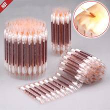 25/50pcs/pack Medical Multifunction Disinfected Stick Make Up Wood Iodine Disposable Medical Double- Cotton Swab Portable Bar 2024 - buy cheap