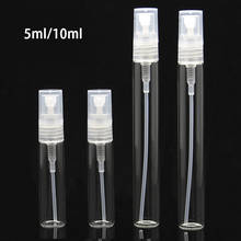 Spray de vidro transparente, 5ml, 10ml, 10ml, pulverizador de vapor, vazio, atomizador fino, mini recipiente de vidro 2024 - compre barato