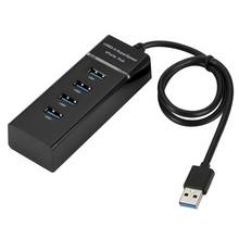 Usb 3,0 концентратор 4-Порты и разъёмы многоинтерфейсный Порты и разъёмы в состоянии разветвитель со светодиодным индикатором светильник 2024 - купить недорого