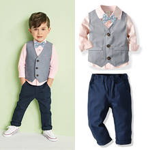 Boys Clothes Sets Children Clothing 2019 Autumn Winter Toddler Boy Clothes Boys Gentleman Suit 3Pcs Outfits For Kids Clothes Set 2024 - buy cheap
