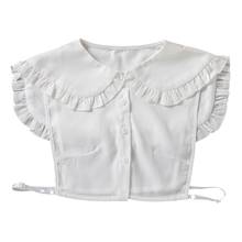 Women Girls Doll Detachable Fake Collar Ruffles Lapel Shawl Shoulder Wrap Shirt 2024 - buy cheap
