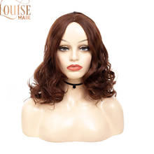 Louise Hair-peluca completa de cabello sintético para mujer, Pelo Rizado corto Natural marrón, ondulado con los dedos, para Cosplay 2024 - compra barato
