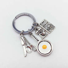 Omelette Chef Keychain Creative Kitchenware Pendant Key Chain For Man Woman Jewelry Accessories Gift 2024 - buy cheap