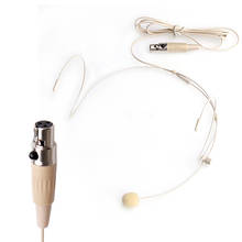 Профессиональная гарнитура с двойным ушным крючком и микрофоном, головной микрофон для Shure ALL XLR 3PIN TA3F, новинка 2024 - купить недорого