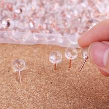 100pcs Transparent Rose Gold Pushpins Thumb Thumbtack Board Round Ball Drawing Photo Wall Studs pin 2024 - buy cheap