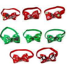 8Pcs Christmas Dog Accessories Pet Cat Dog Bow Ties Adjustable Pet Party Holiday Grooming Products 2024 - buy cheap