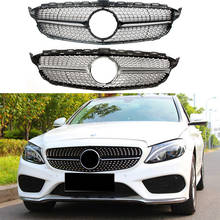 Front Bumper Racing Grill Billet Grille Cover For Mercedes-Benz W205 C-Class 2015-2018 Diamond 2024 - buy cheap