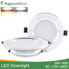 Kaguyahime-luz descendente LED, 3W, 5W, 9W, 15W, 18W, Blanca plateada, ultrafina, AC110V, 220V, 240V 2024 - compra barato