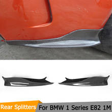Carbon Fiber / Black FRP Rear Bumper Splitters Lip Spoiler for BMW 1 Series E82 1M 2011 - 2017 Rear Bumper Splitters Apron 2024 - buy cheap