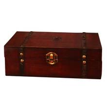 Antique Wooden Treasure Box Board Game Storage Box for Poker Card Tarot Trinkets Jewellery and Home Decor 2024 - buy cheap