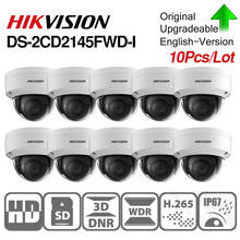 Hikvision original 4MP IP Camera DS-2CD2145FWD-I POE Network CCTV security camera SD Card Slot 30M IR IP67 defense 10pcs/lot 2024 - buy cheap