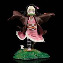 NEW 13cm Anime Demon Slayer Kimetsu No Yaiba GK Kamado Nezuko run Scene PVC Action Figure Collectible Model Doll Toys Gift 2024 - buy cheap