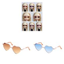 Gafas de sol coloridas con montura de corazón para muñeca Blythe de 12 pulgadas, gafas de sol de moda, 2 uds. 2024 - compra barato