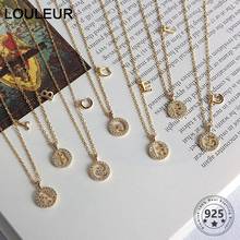 Louleur 26 English Letter 925 Sterling Silver Necklace Western Style Zircon Gold Necklace for Women Luxury Jewelry Birthday Gift 2024 - buy cheap