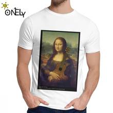 Camiseta de verano para hombre, ropa de calle con cuello redondo Harajuku, Mona Lisa, guitarra, gran oferta 2024 - compra barato