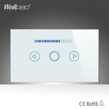 Interruptor de atenuador táctil estándar de cristal blanco AU US, interruptor de pared de atenuador de luz, indicador LED 1 modo de atenuación envío gratis 2024 - compra barato