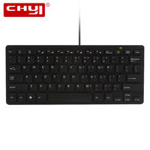 Chyi teclado com fio super fino 87 teclas inglês ergonômico ultra fino design mini gaming multimídia teclado para computador portátil tablet 2024 - compre barato
