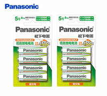 8X Panasonic High Performance AA batteries 1500 times recycling NI-MH Pre-charged HHR-3MRC/4B Free Shipping Rechargeable Battery 2024 - buy cheap