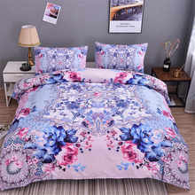 Deluxe Floral Print Bedding Set Feather Duvet Cover 3D-printed Double Queen Bedding Set 2024 - buy cheap