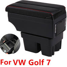 Apoio de braço para vw golf 7, caixa de suporte com interface de carregamento usb, aumento central para conteúdo da loja, acessórios, peças 2024 - compre barato