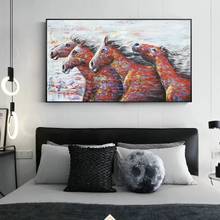 Pinturas de lona de cavalo de corrida, pôsteres de parede e impressões, animais decorativos, imagens de tela de parede, decoração de casa 2024 - compre barato