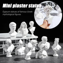 1pc mitologia grega estatueta david cabeça retratos busto mini gipsita estátua desenho prática artesanato gesso escultura nordic decoração 2024 - compre barato