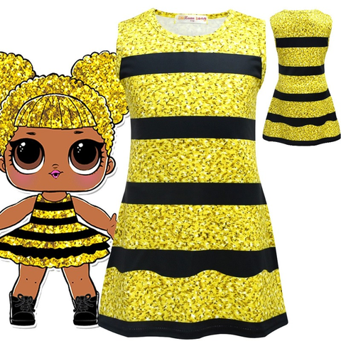 Куклы из серии «Lol Surprise» от 3 до 10 лет новый комплект жилет и юбка, комплект с юбкой с мультипликационным рисунком; Детская одежда без рукавов для маленьких девочек летнее платье Одежда для девочек 2022 - купить недорого