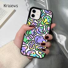 Krajeones-Funda Trippy face coque para iPhone, 12, 13 mini, 5, 6S, 7, 8 PLUS, X, XS, XR, 11 PRO MAX, SE 2020 2024 - compra barato