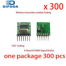 Qiachip rf 433 mhz 1527 código de aprendizado, módulo transmissor de controle remoto sem fio e 433.92mhz dc 12v 24v, mini receptor, kit diy 2024 - compre barato