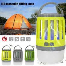 Lámpara eléctrica antimosquitos para exteriores, luz LED nocturna portátil para acampar, recargable por USB, trampa para insectos y moscas 2024 - compra barato