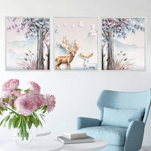 Elk Wallpaper Self-adhesive Wall Stickers Creative Bedroom Living Room Wall Decoration New Pattern Posters And Prints Wall Art 2024 - buy cheap