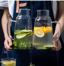 Чайник для холодной воды из прозрачного боросиликатного стекла, чайник и чашка из термостойкого стекла, набор для цветочного чая, пуэр, домашний чайник 2024 - купить недорого