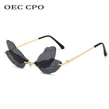 OEC CPO-gafas de sol sin montura de libélula para mujer, lentes de sol Steampunk únicas, Vintage, UV400 2024 - compra barato