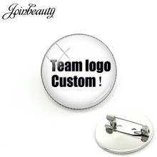 JOINBEAUTY Charm Custom Team logo Custom Photo Brooch Glass Cabochon Jewelry  Pin For Team Souvenir Gift NA01 2024 - buy cheap