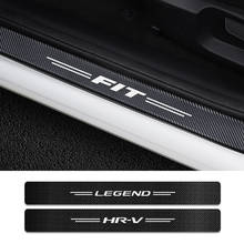 4PCS Car Door Threshold Sill Protector Sticker Decal For Honda City Odyssey CRV HRV Legend Jazz RR VTi Si Auto Decor Accessories 2024 - buy cheap