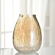 Стеклянная ваза для ледяных цветов, аксессуары для украшения дома, норбическая ваза для цветов, декоративная столешница для балкона 2024 - купить недорого